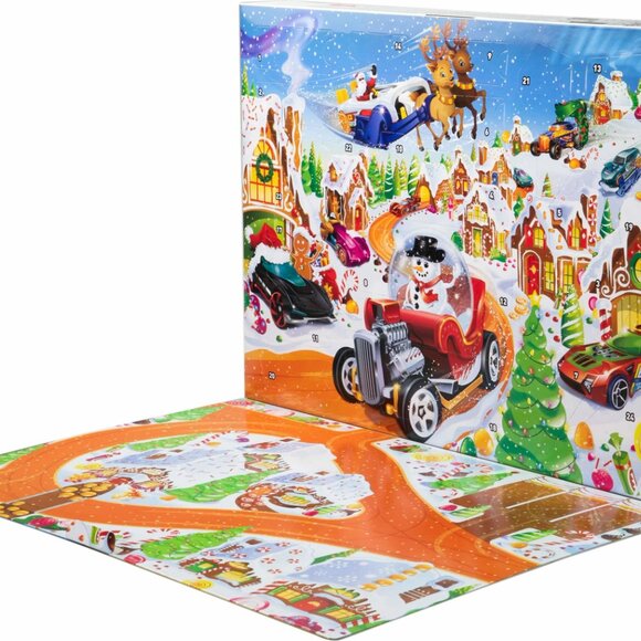 Hot Wheels 2025 Advent Calendar Playset with 10 Surprise Cars🔥 New | Christmas - Picture 2 of 4